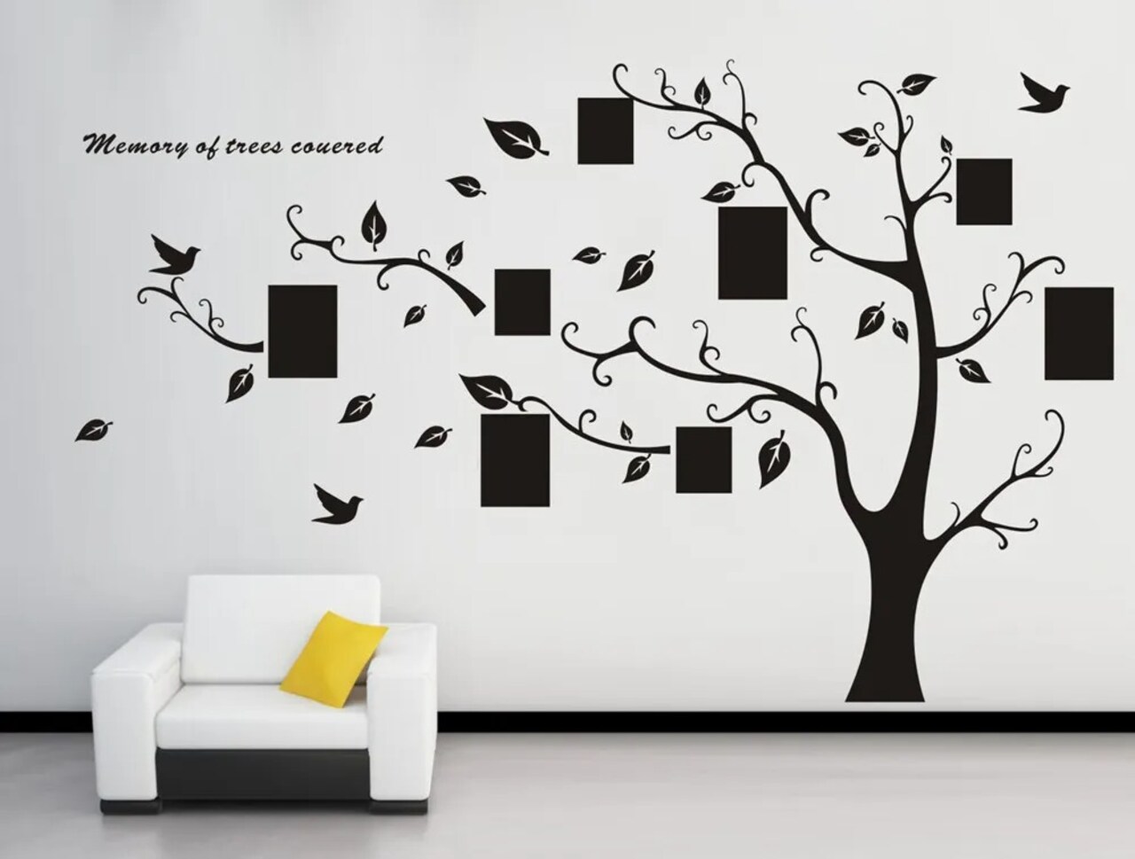 Large Family Tree Photo Frame Wall Stickers Removable Vinyl Harmony Art Decor